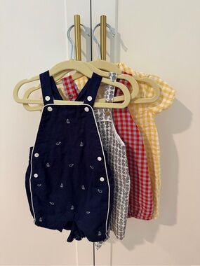 LOT OF 4 Janie and Jack Rompers 6-12 Mos